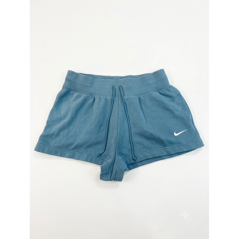 Nike Sweatshorts Women Turquoise Size XL Phoenix Fleece High Waisted Mauve